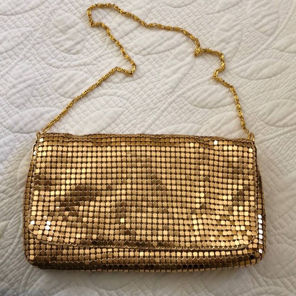 Gold sparkly Ann Taylor clutch